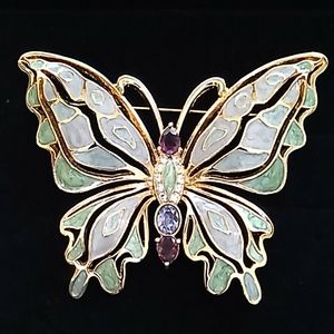 Bob Mackie signed Butterfly brooch
